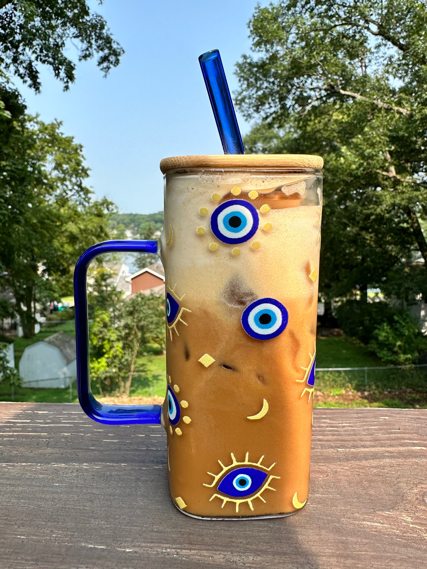 Evil Eye Square Glass