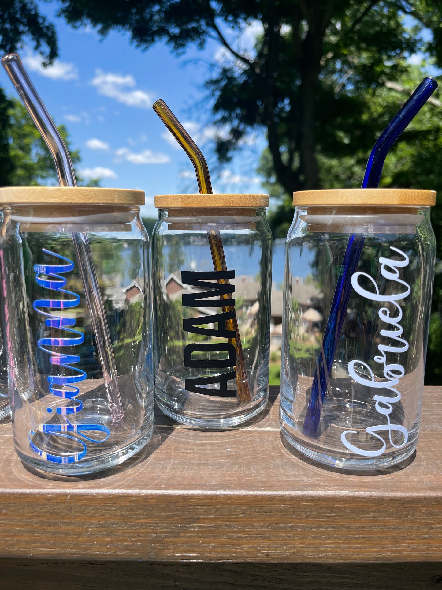 Personalized Beer Can Glass