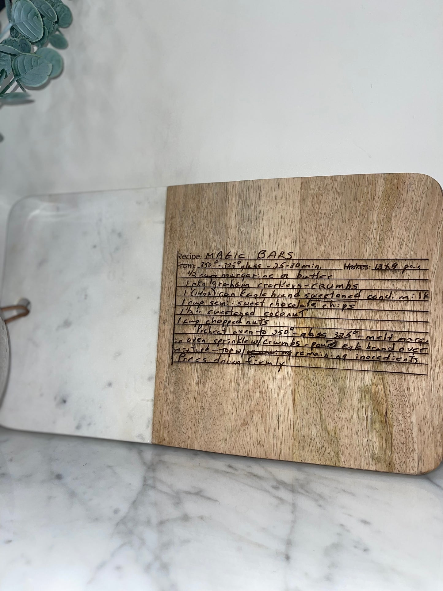 Custom Recipe/note Cutting Board