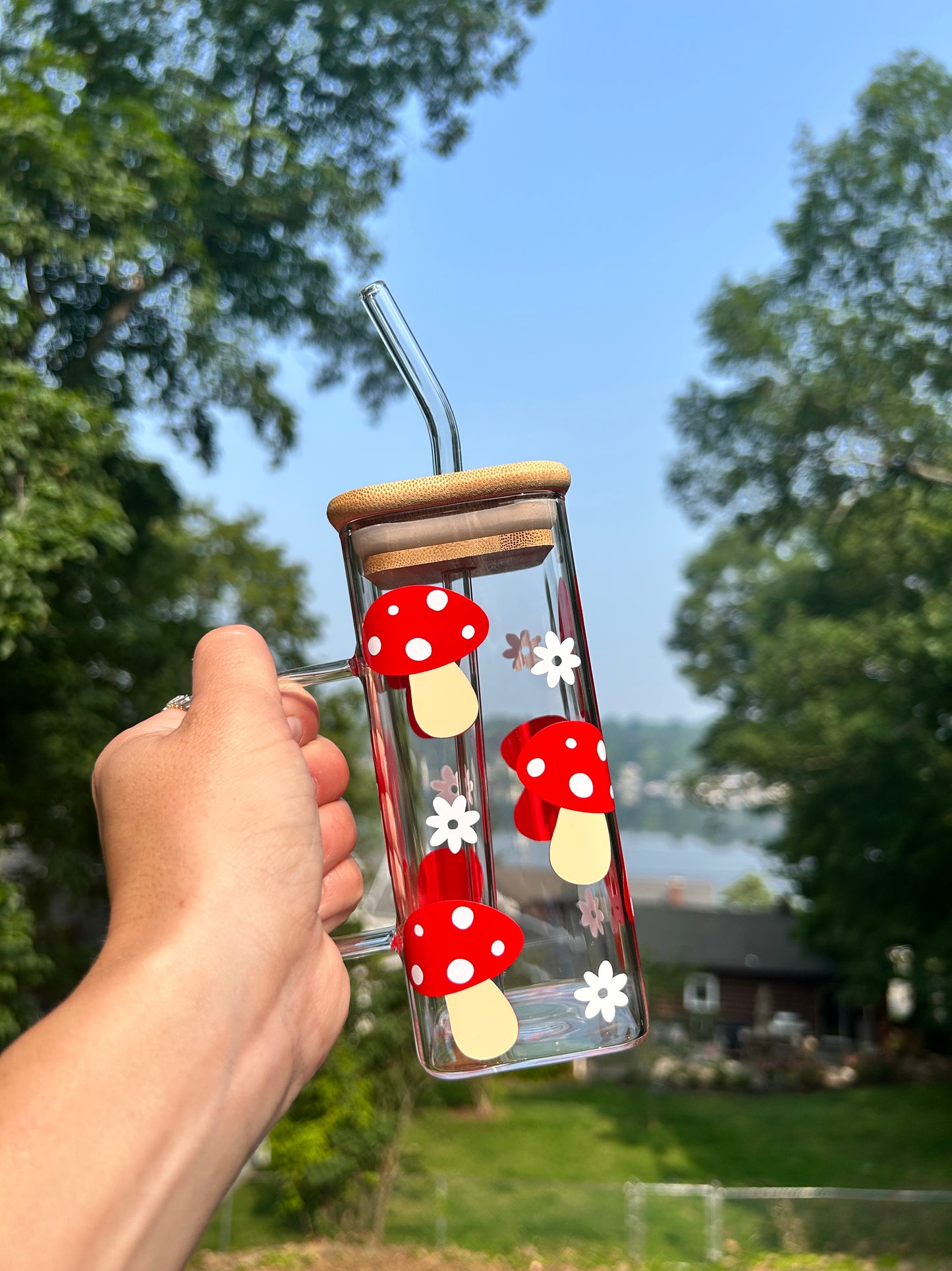 Mushroom Square Glass