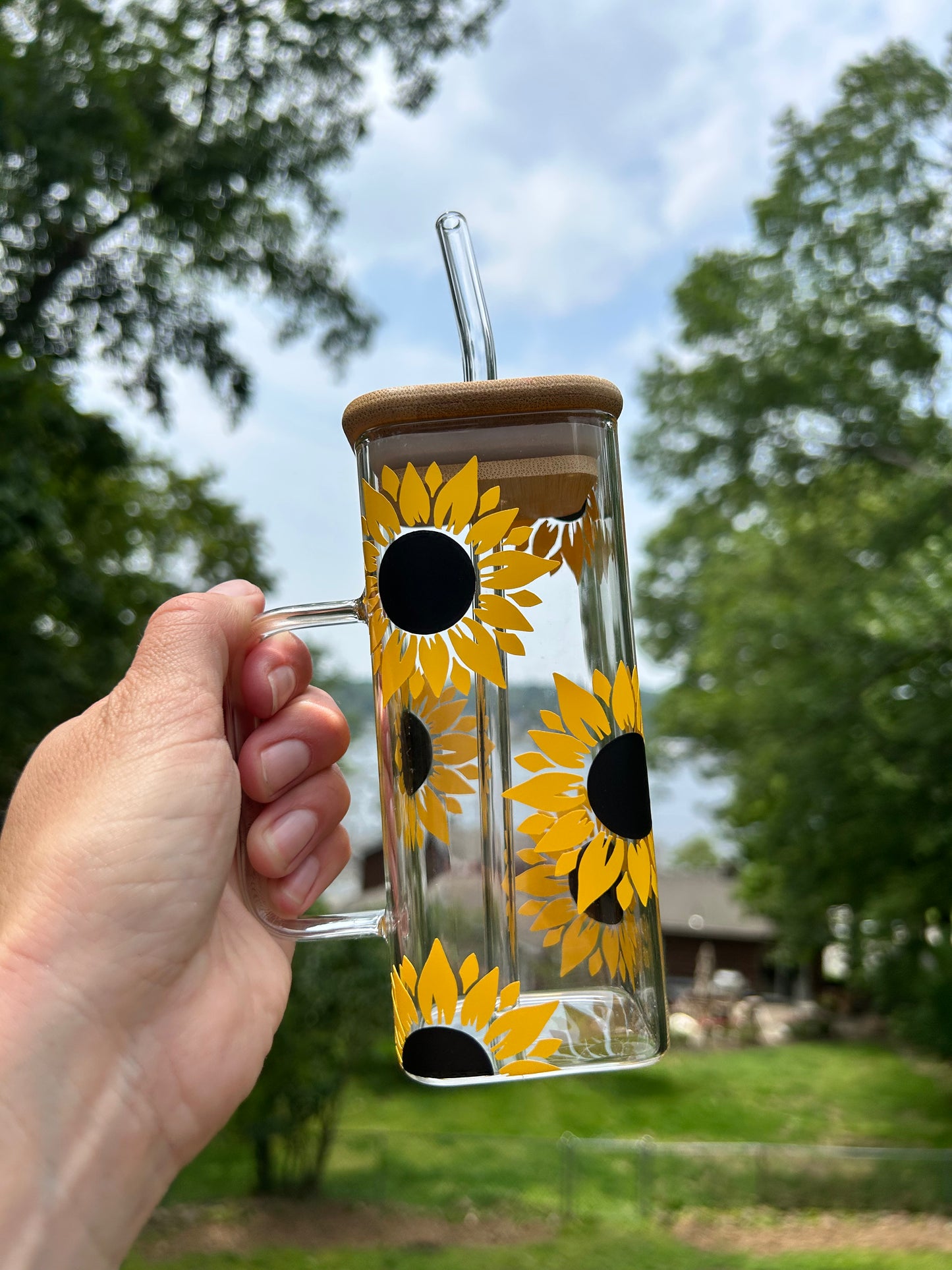 Sunflower Square Glass