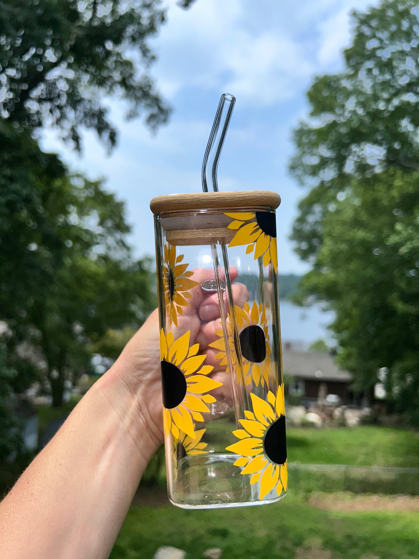 Sunflower Square Glass