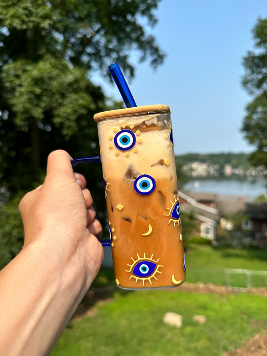 Evil Eye Square Glass