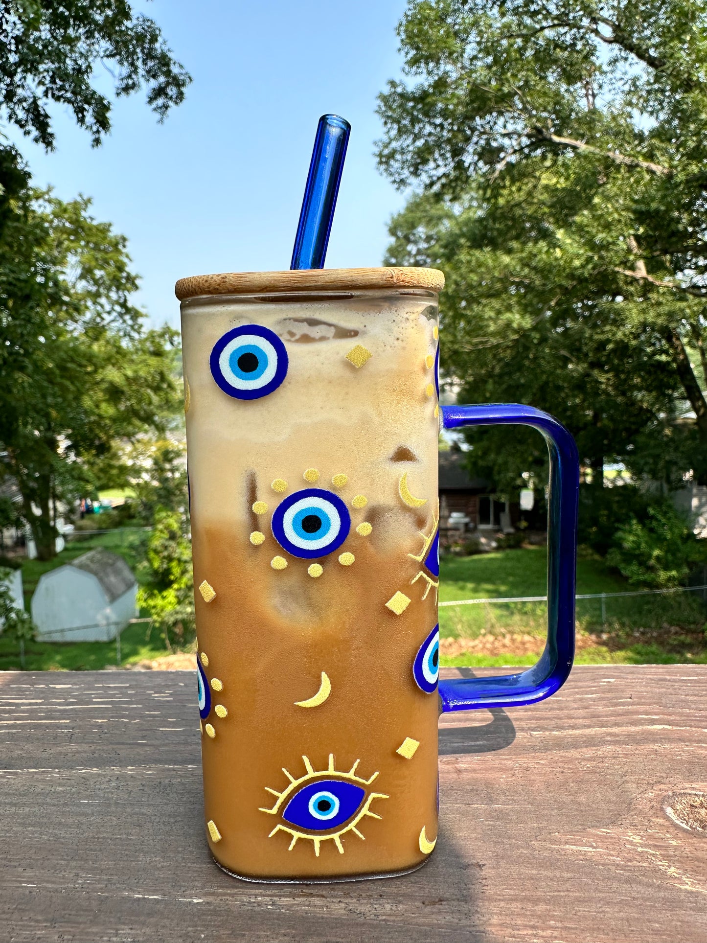 Evil Eye Square Glass