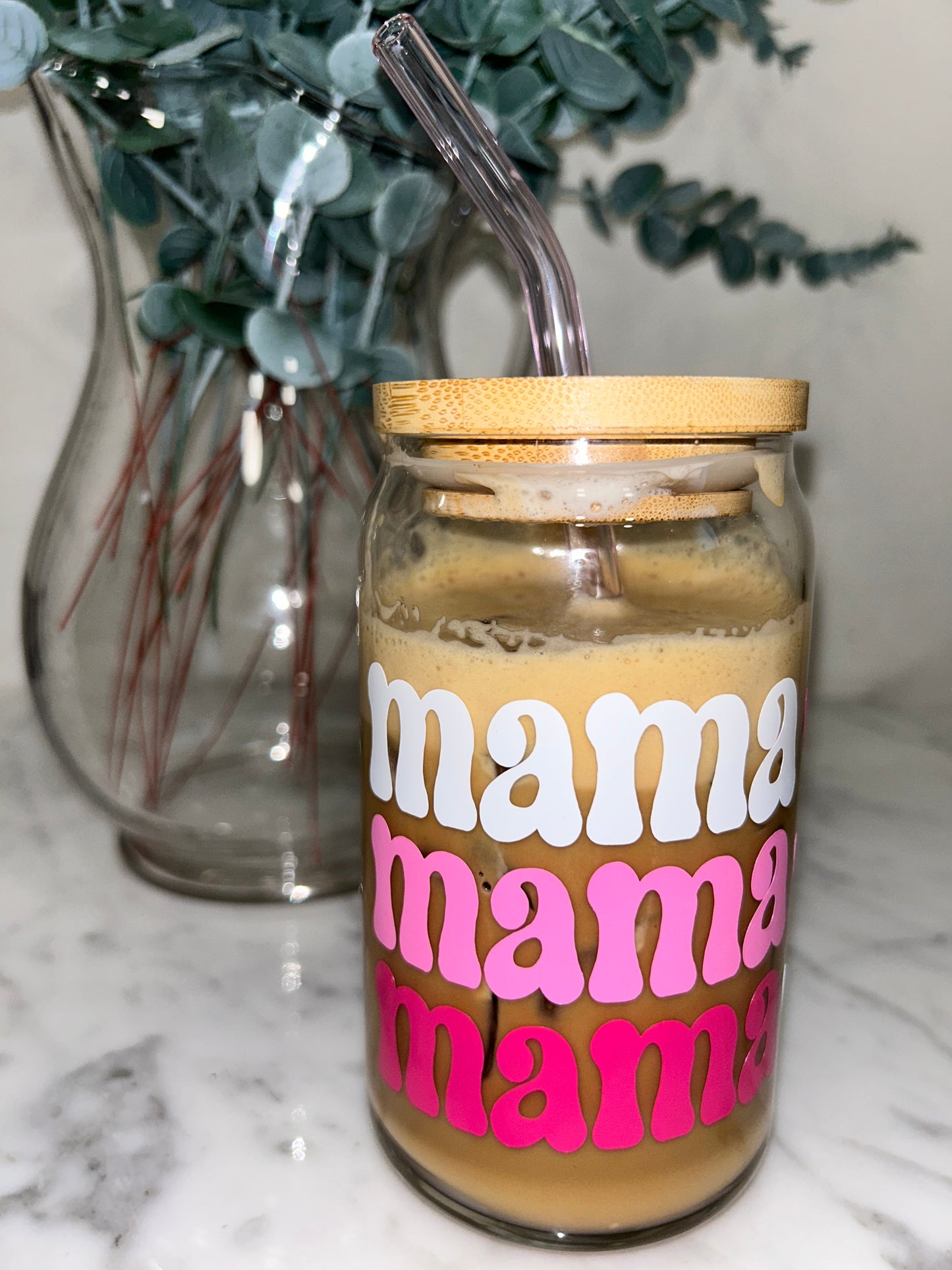 Girl Mama Beer Can Glass