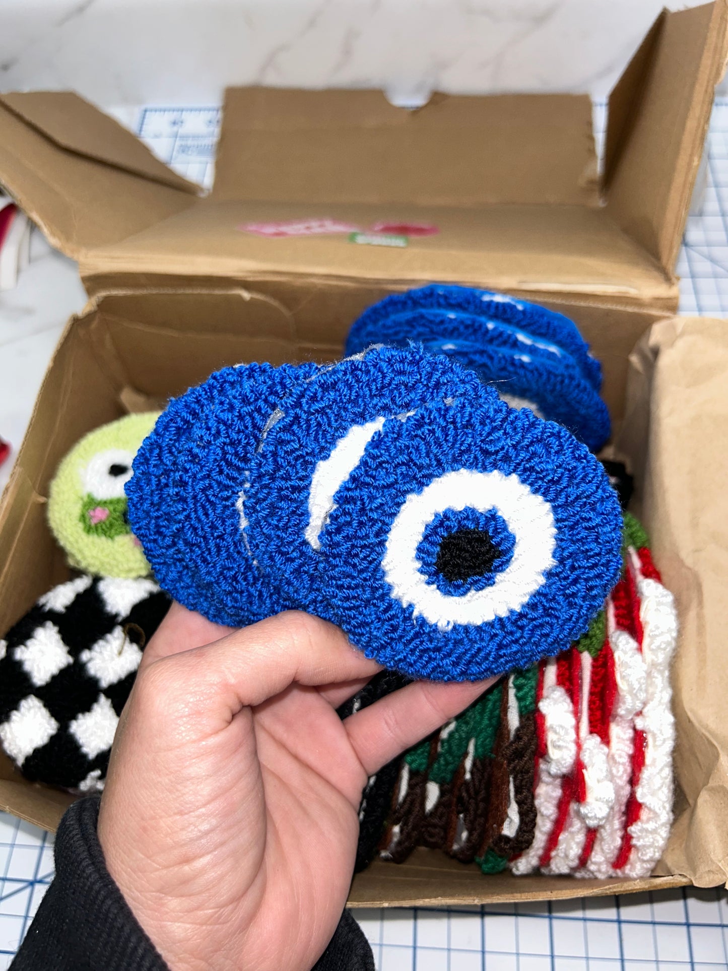 Evil Eye Car Coaster Set