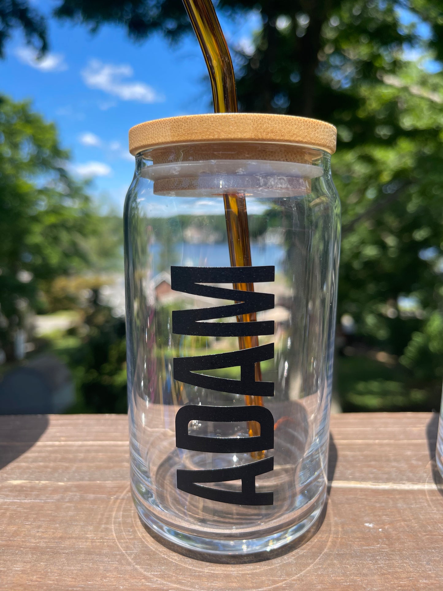 Personalized Beer Can Glass