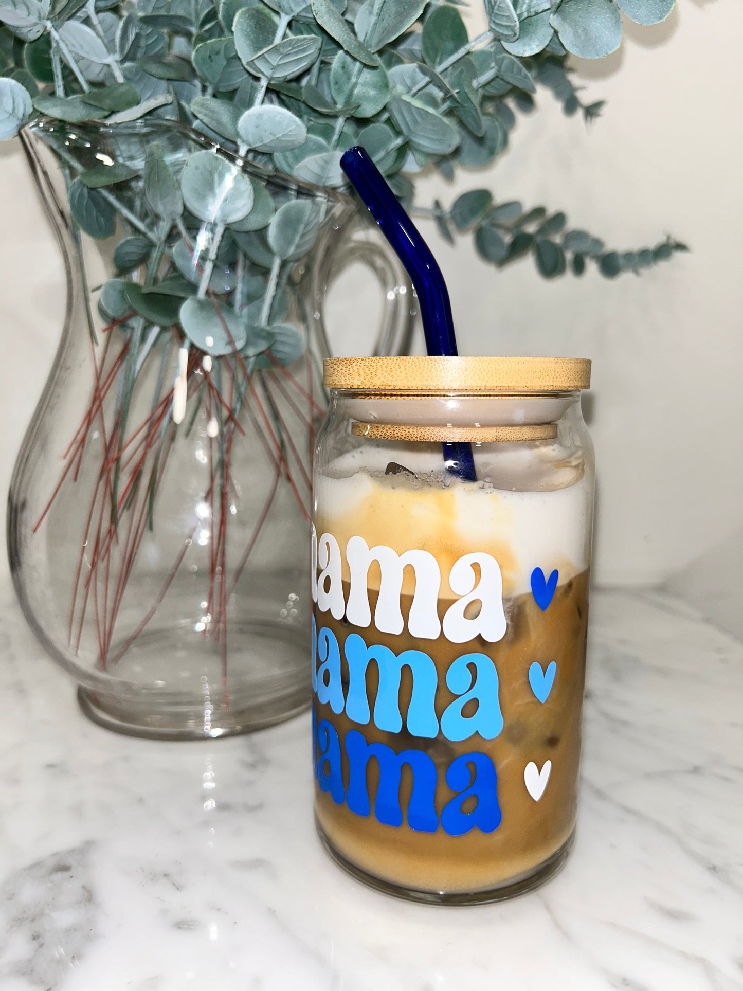 Boy Mama Beer Can Glass