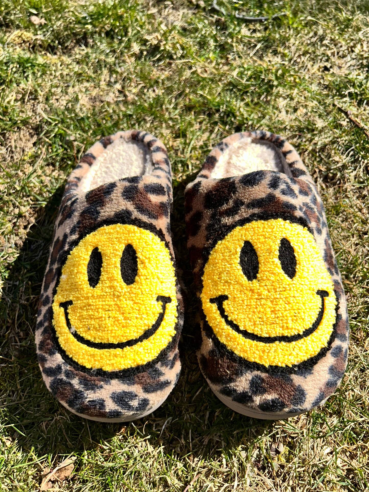 Leopard Happy Face Slippers