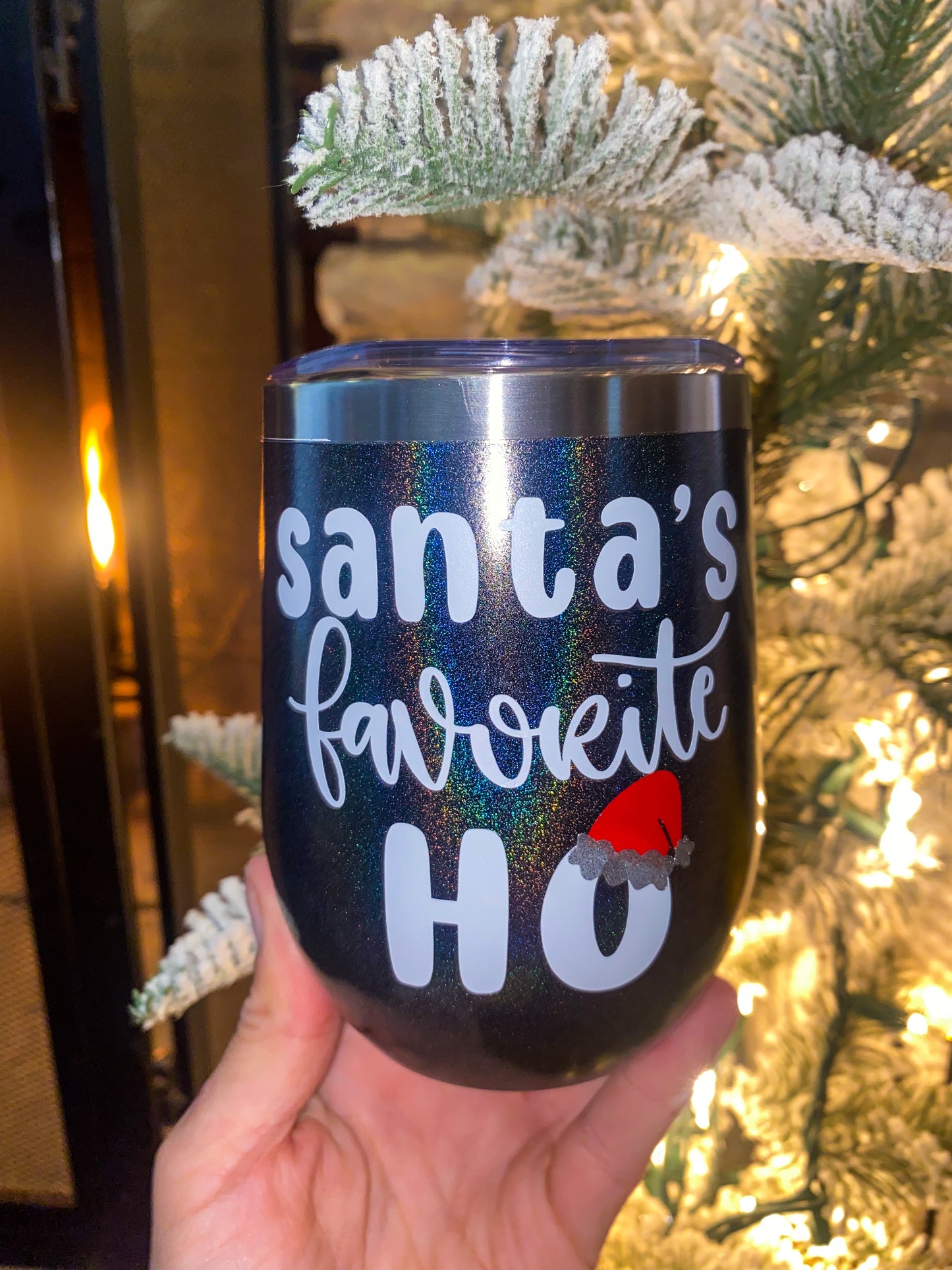 Santa’s Favorite Ho Wine Tumbler