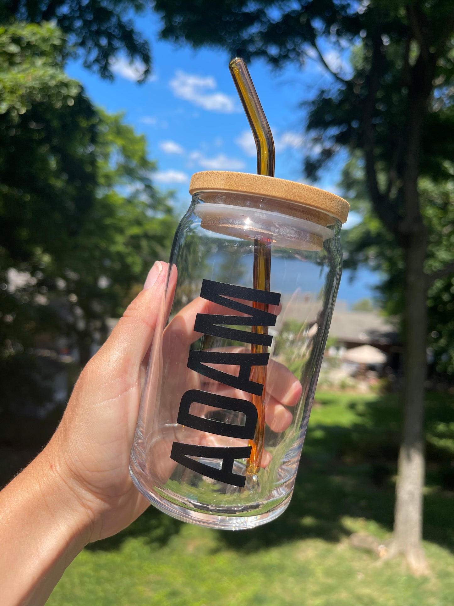 Personalized Beer Can Glass