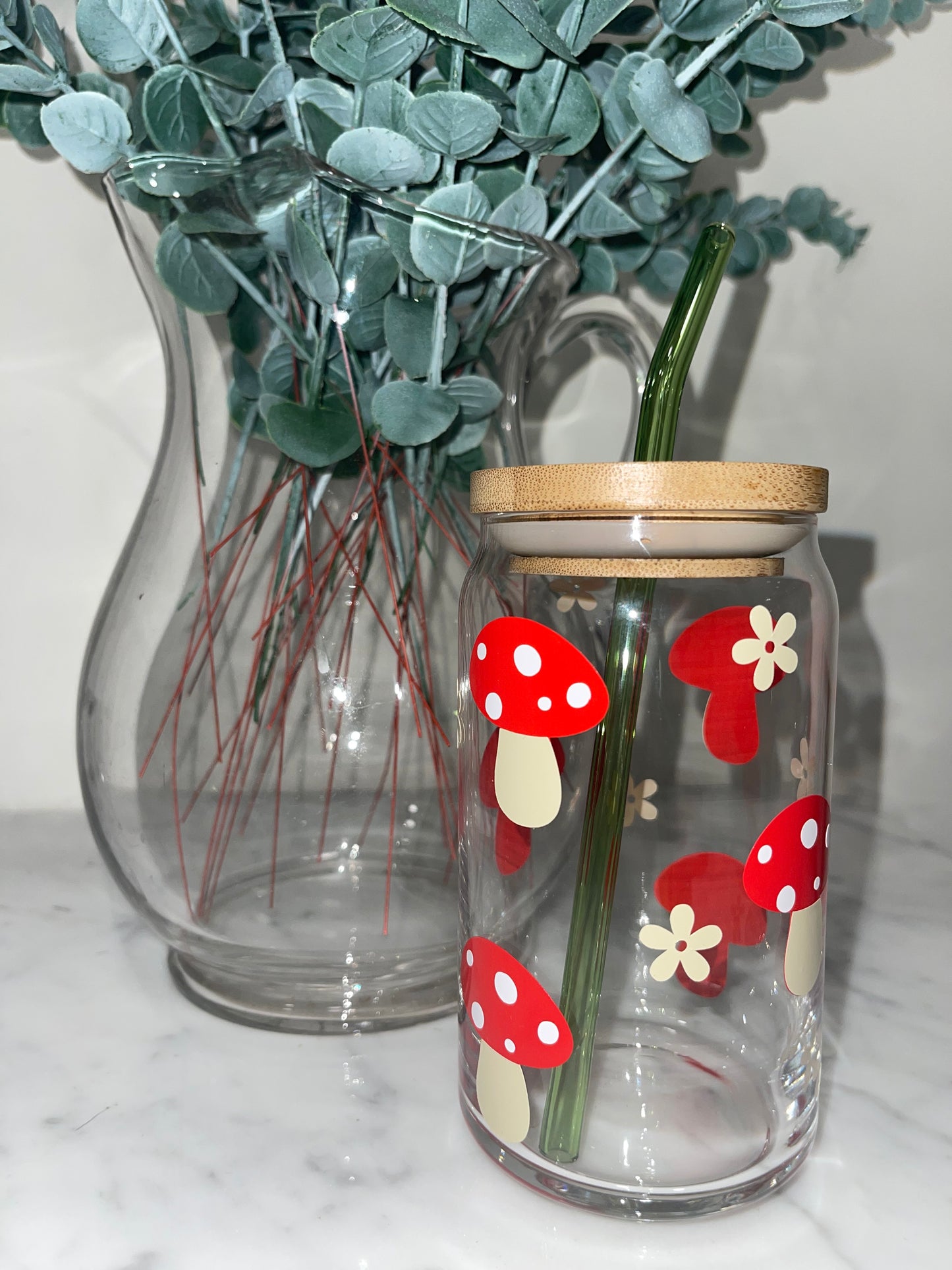 Mushroom Beer Can Glass