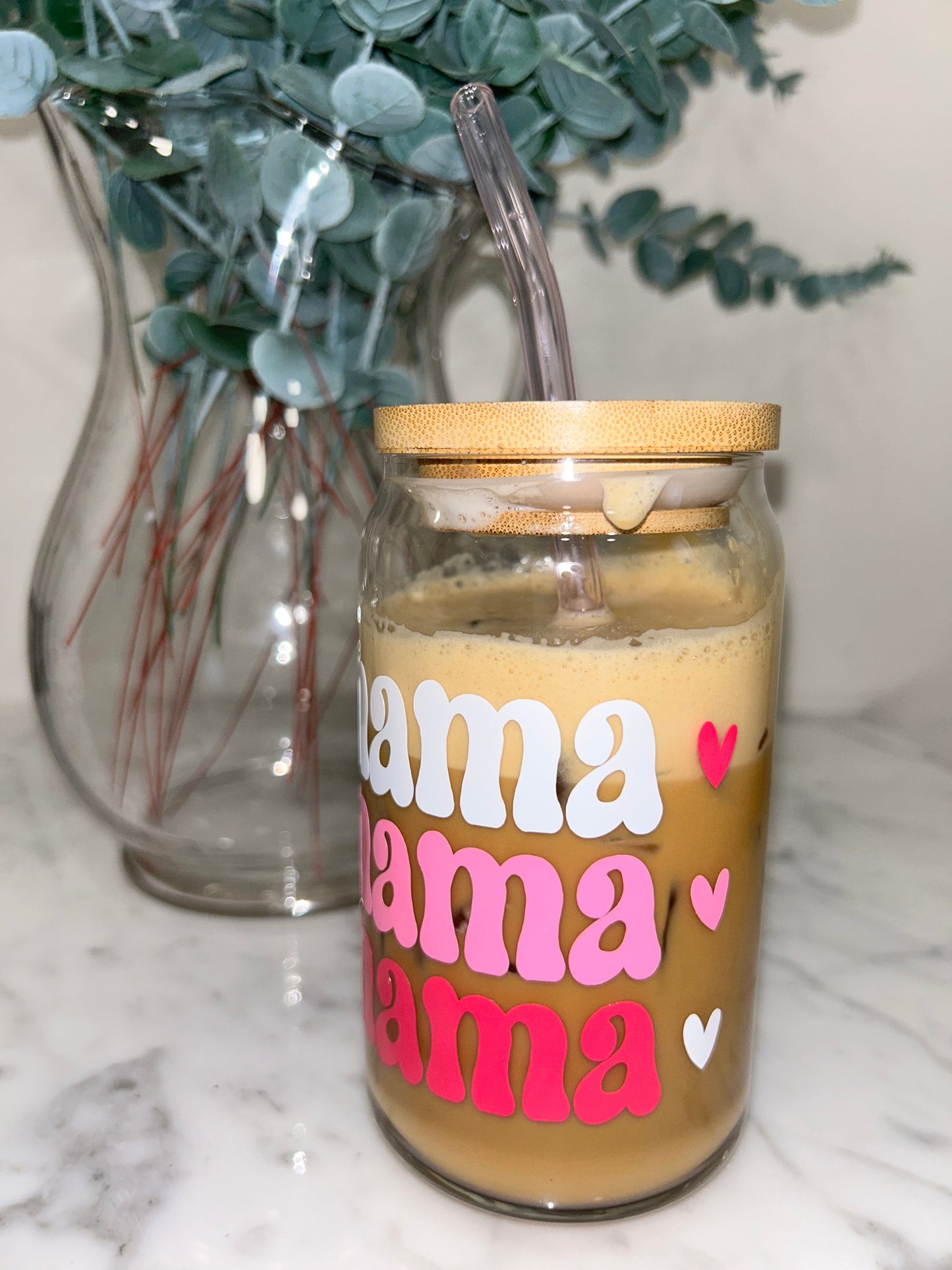 Girl Mama Beer Can Glass