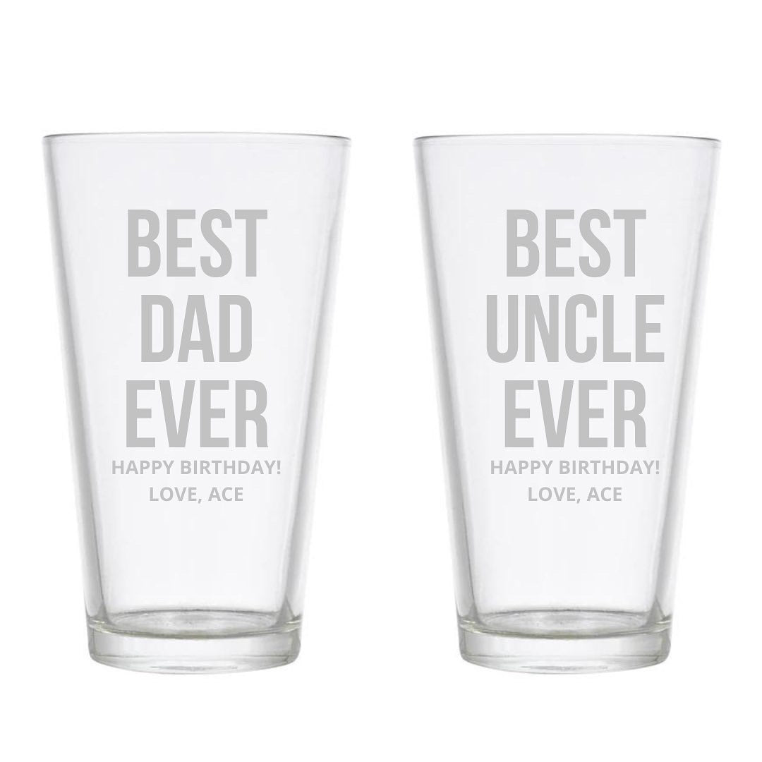 Personalized Engraved Beer Pint Glass