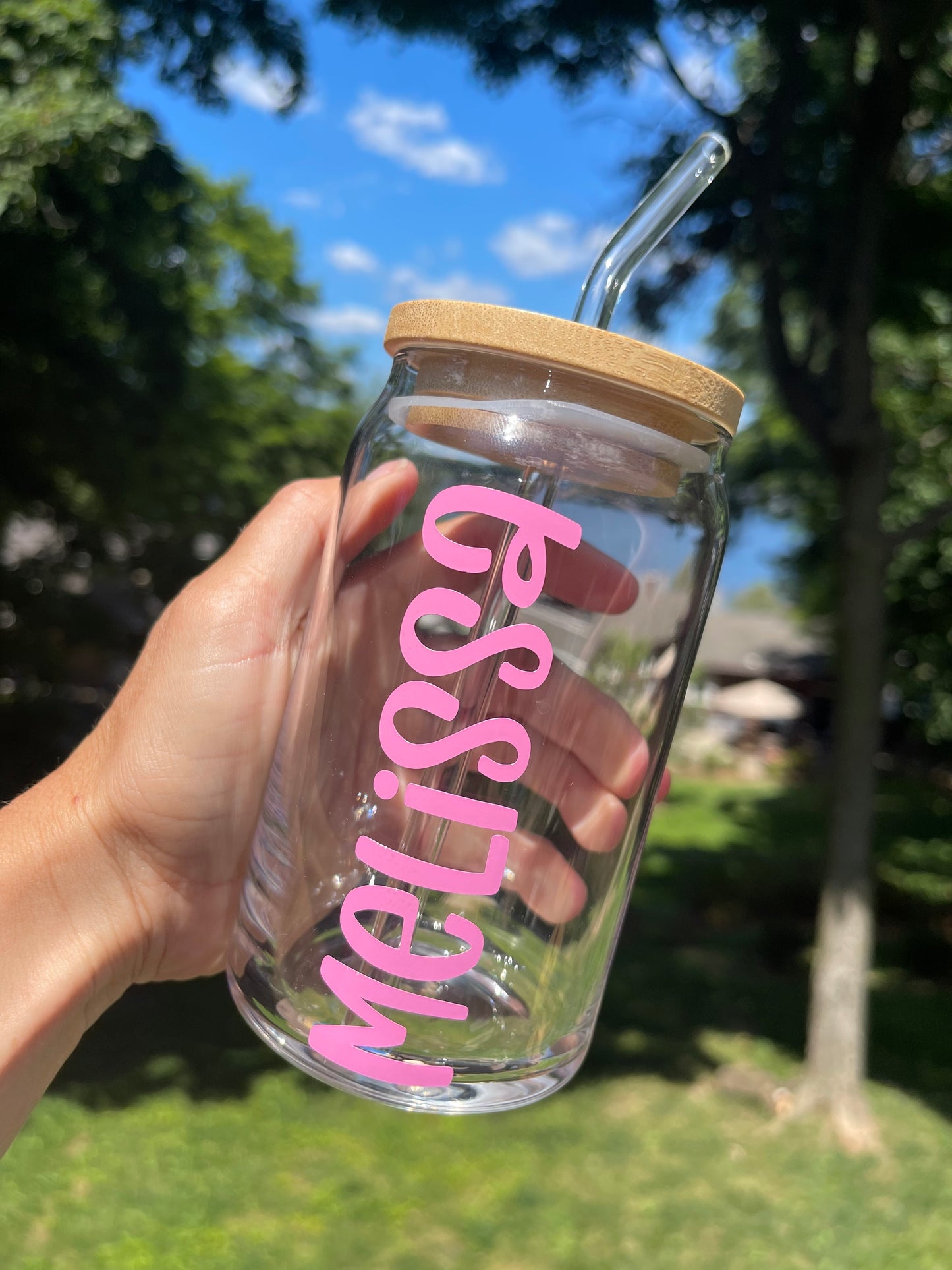 Personalized Beer Can Glass