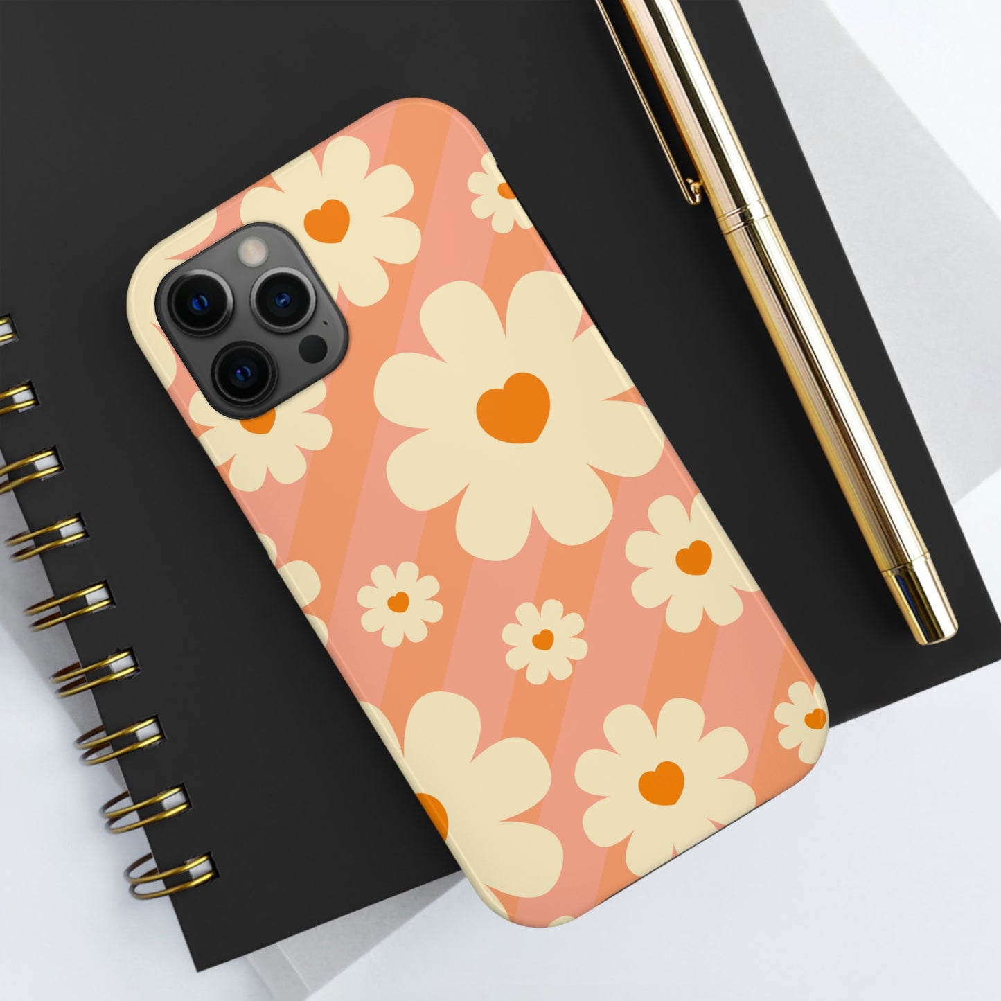 Retro Floral iPhone Case, iPhone 14 Tough Phone Case, Impact Resistant Phone Case
