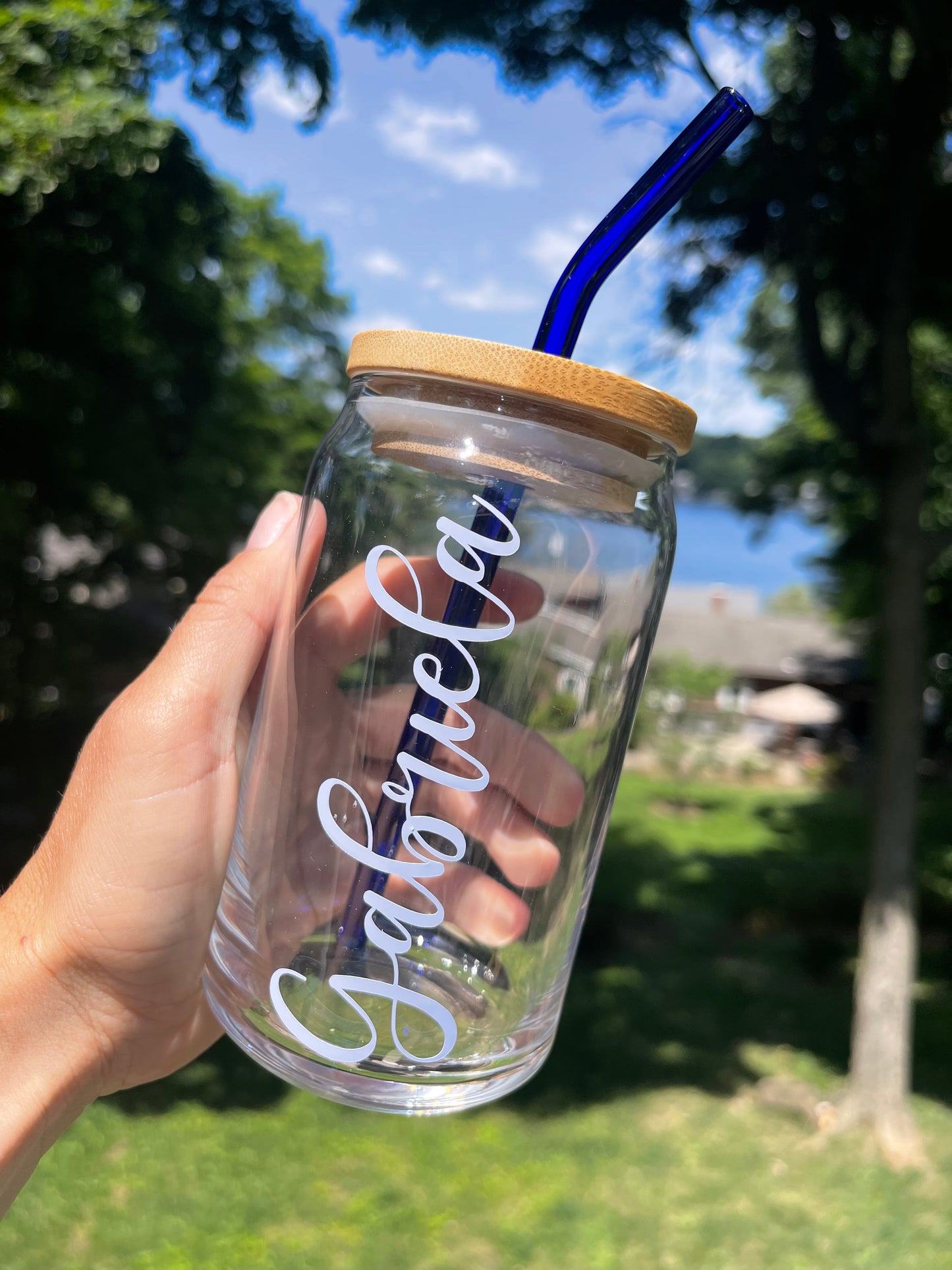 Personalized Beer Can Glass