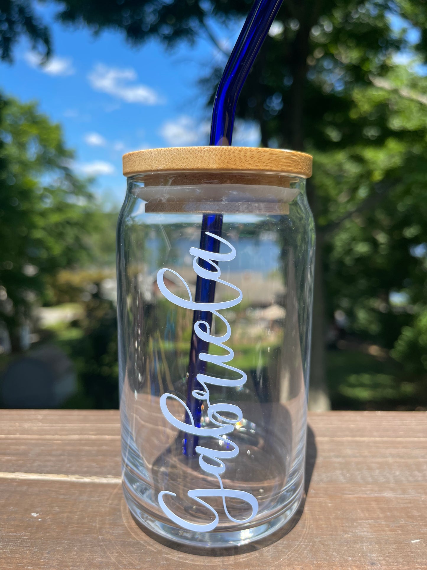 Personalized Beer Can Glass