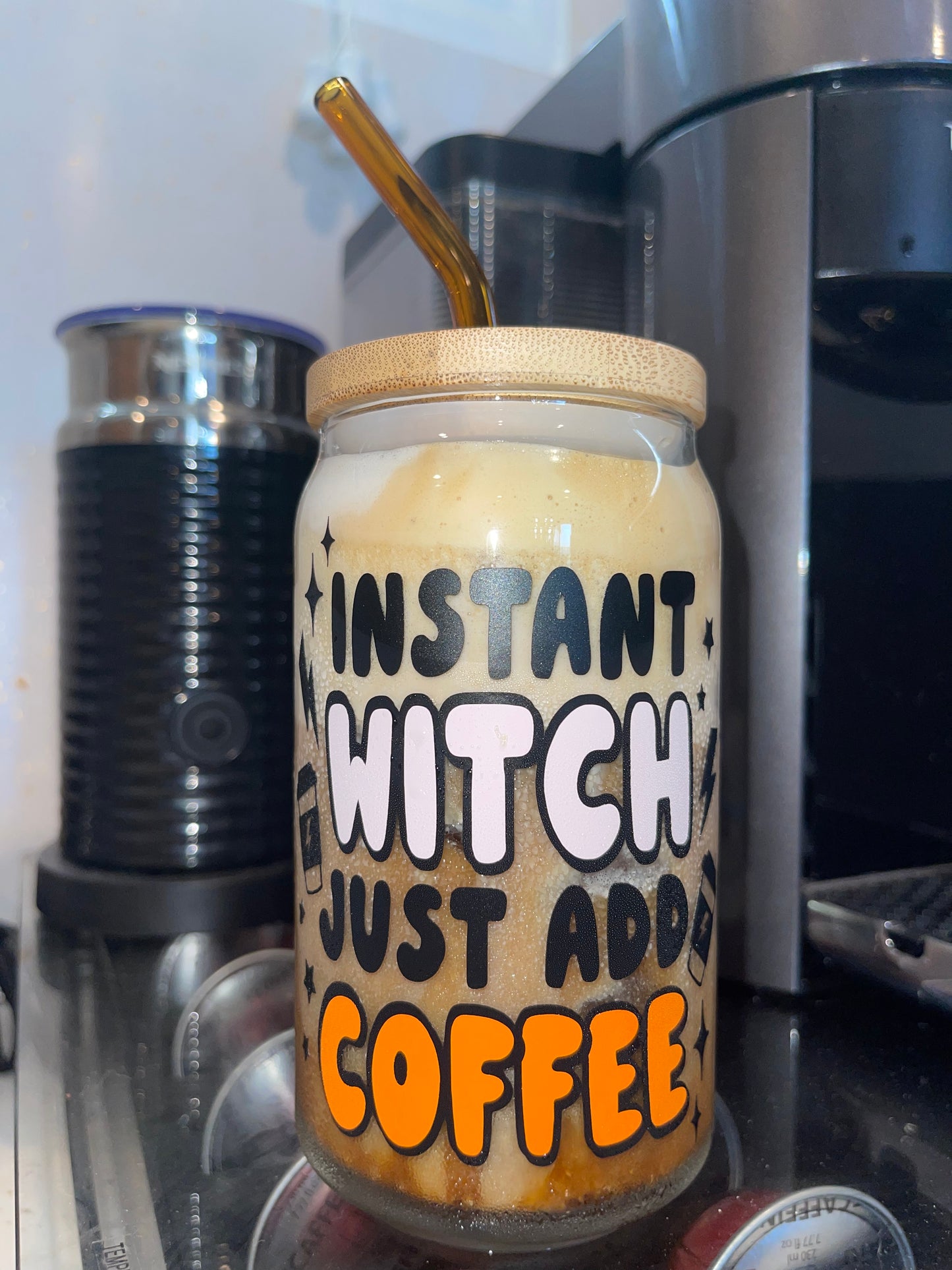 Instant Witch Beer Can Glass