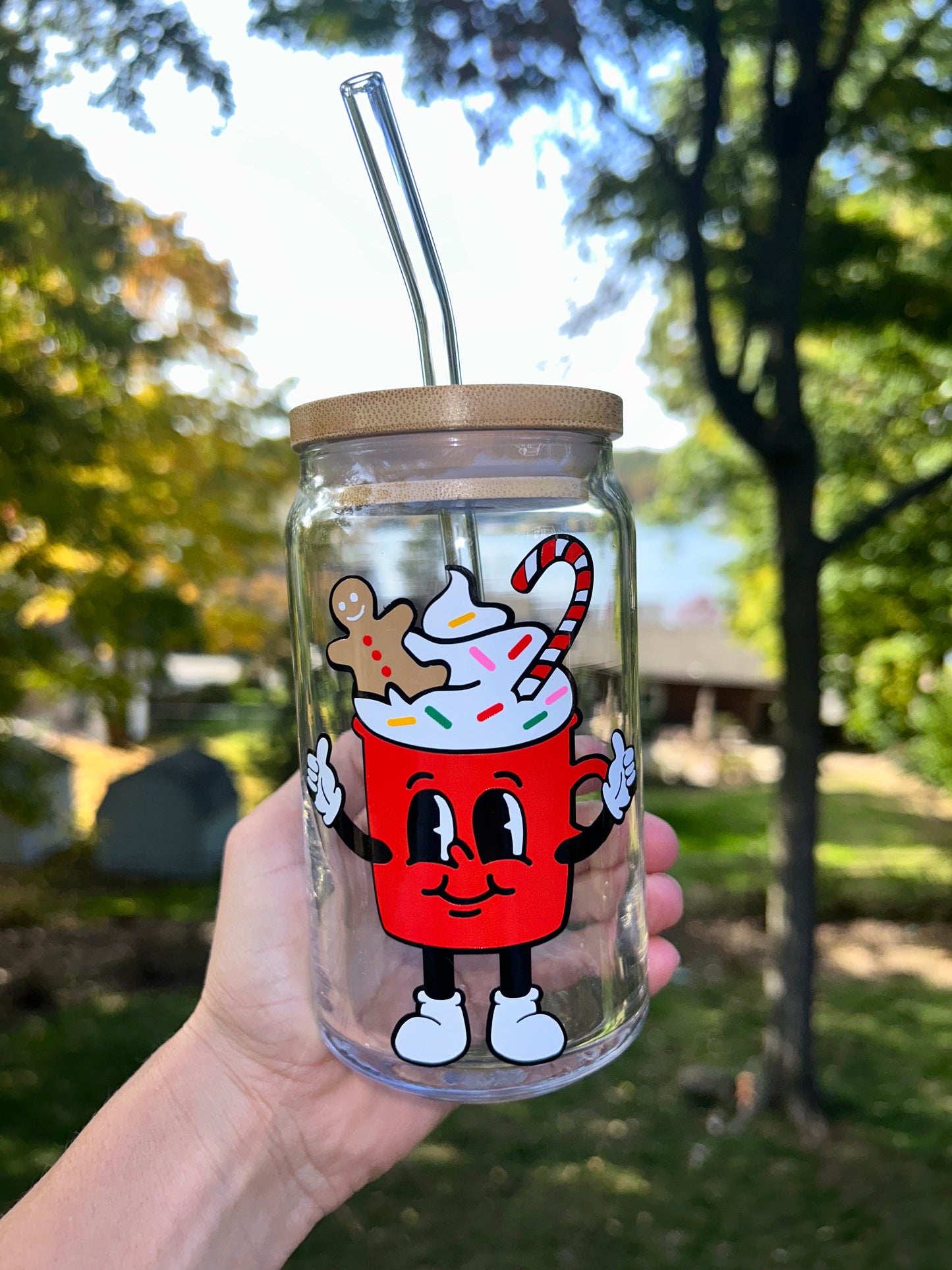 Cup of Cheer Beer Can Glass