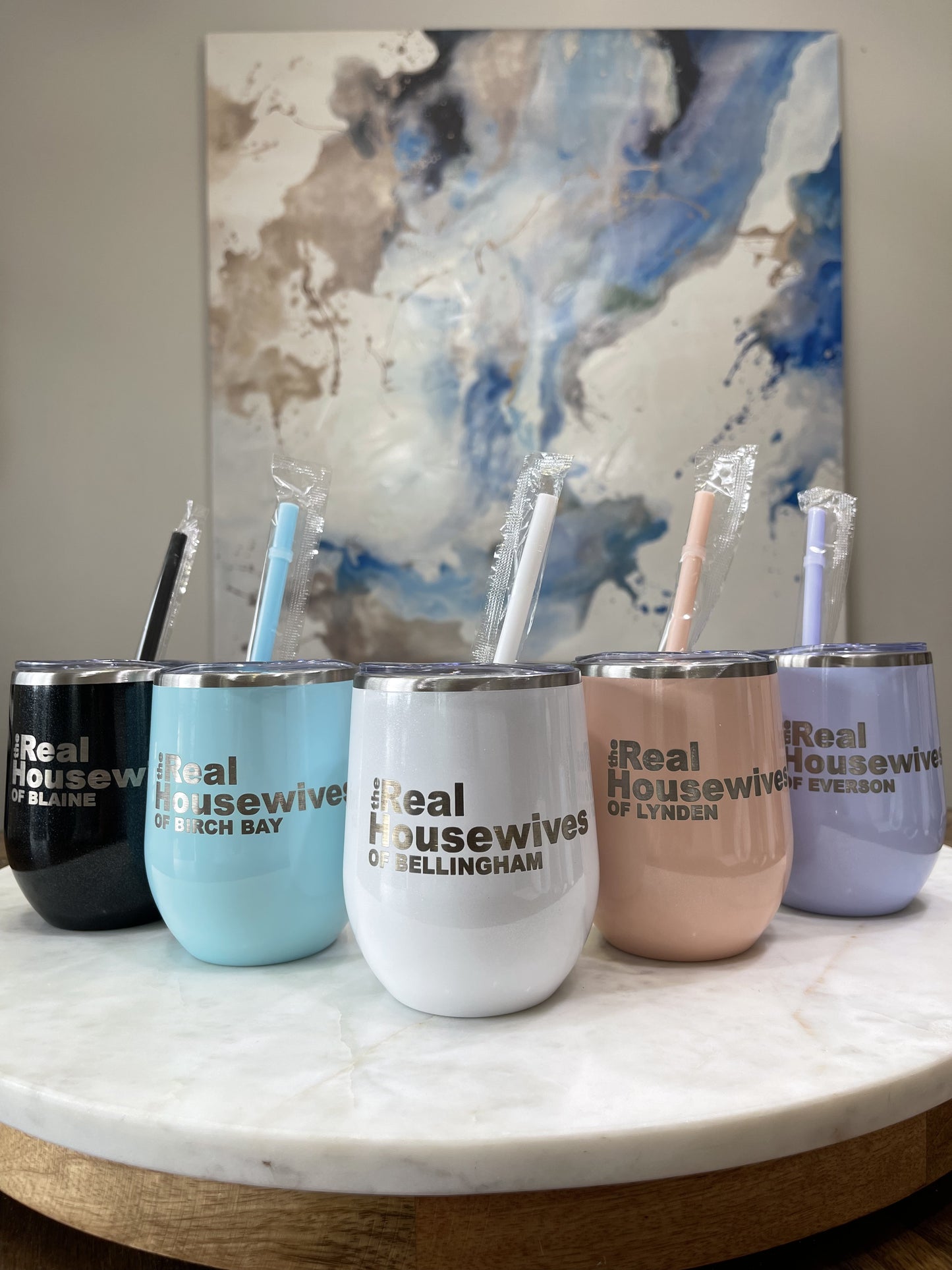 Laser Engraved The Real Housewives Of Your Town Wine Tumbler