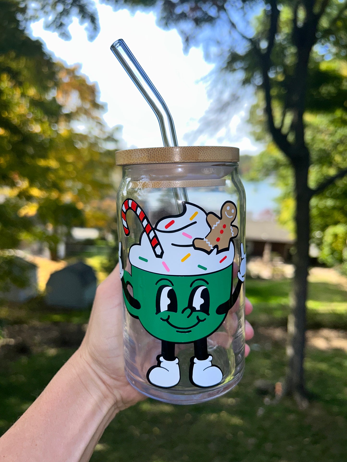 Cup of Jolly Beer Can Glass