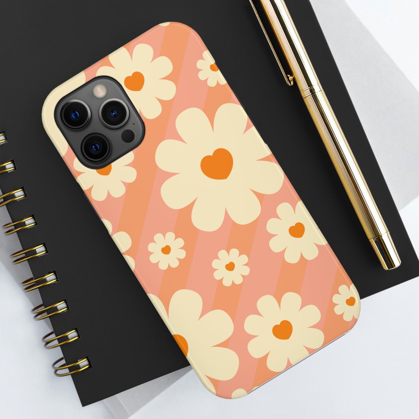 Retro Floral iPhone Case, iPhone 14 Tough Phone Case, Impact Resistant Phone Case