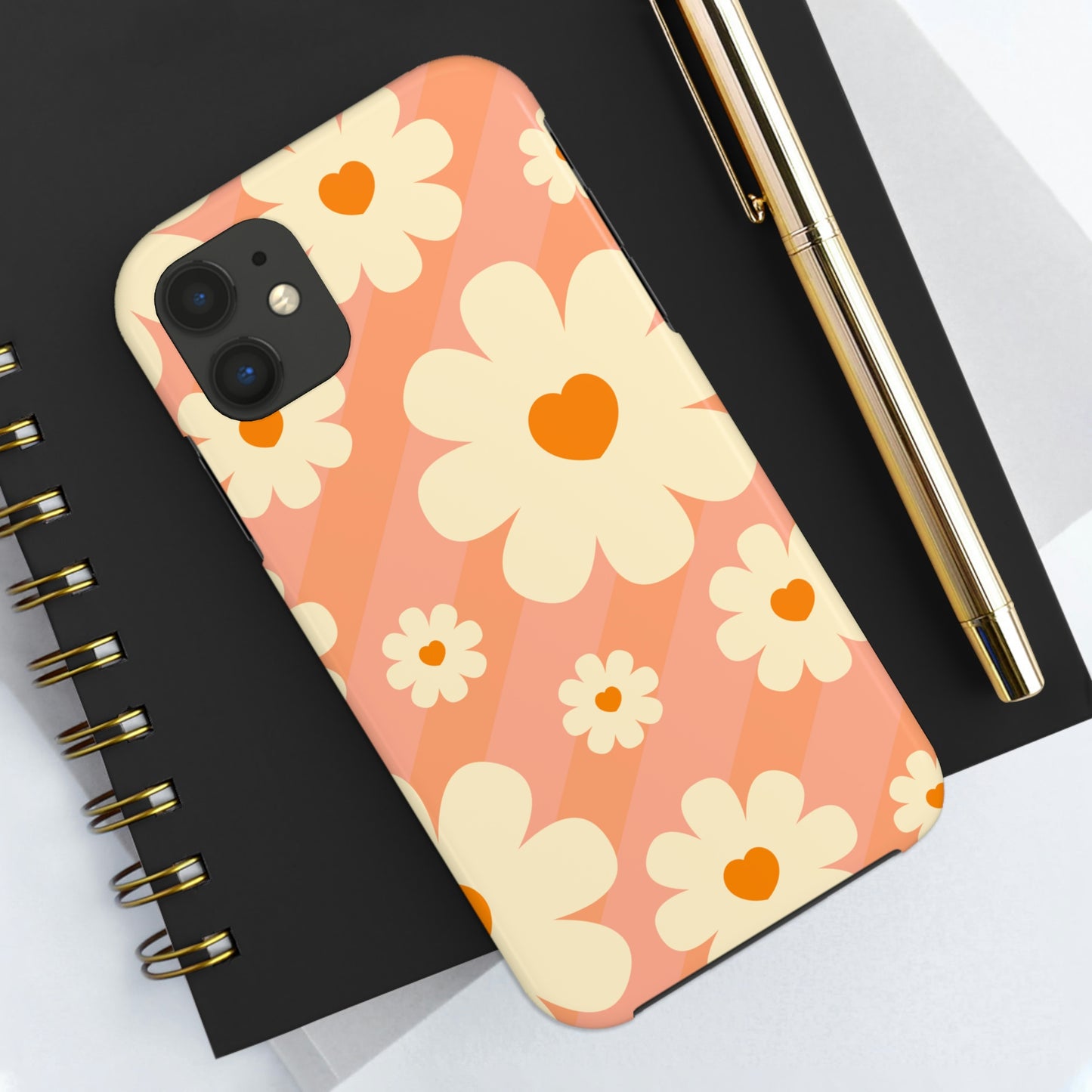 Retro Floral iPhone Case, iPhone 14 Tough Phone Case, Impact Resistant Phone Case
