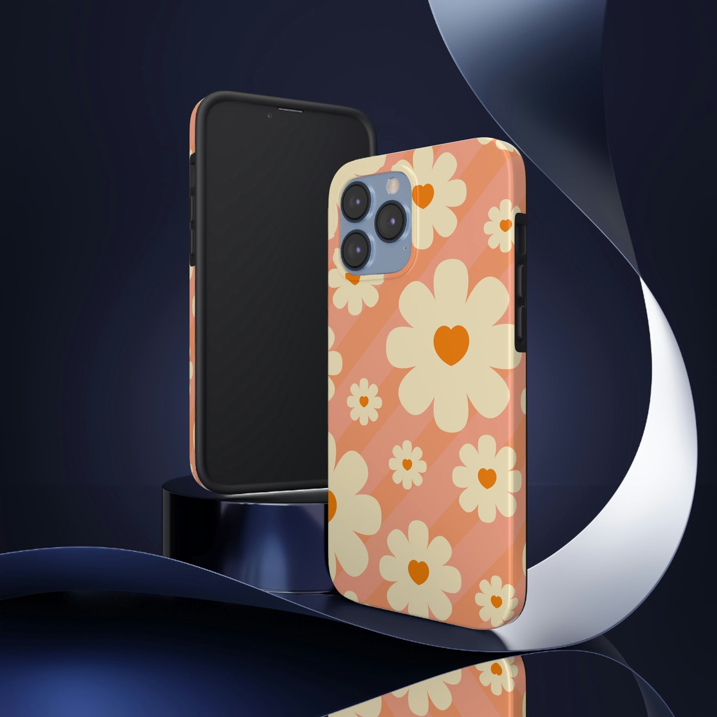 Retro Floral iPhone Case, iPhone 14 Tough Phone Case, Impact Resistant Phone Case