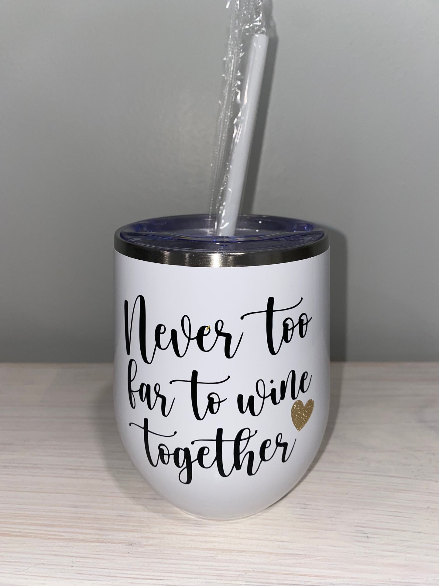 Long Distance Stemless Wine Tumbler