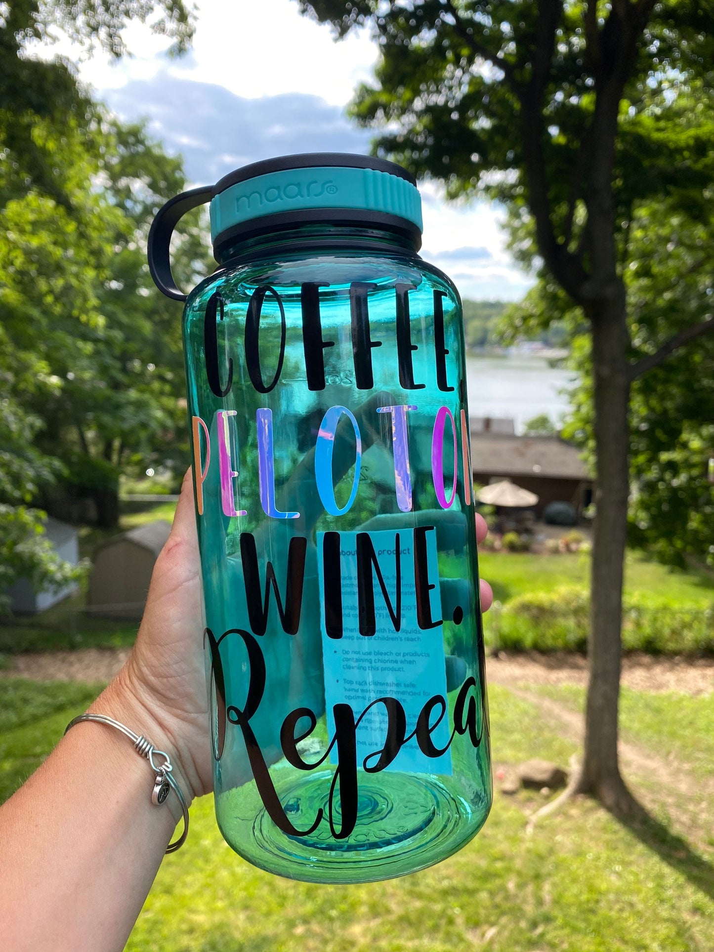 Peloton Water Bottle, Coffee and peloton, gym bottle, funny gift, gag gift