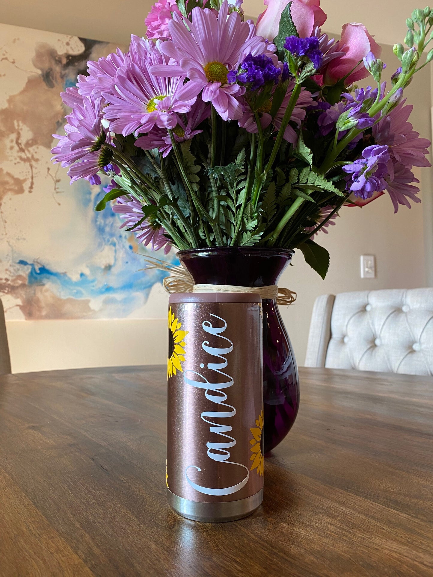 Sunflower Slim Can Cooler | Hard Seltzer Cooler | Slim Can Cooler