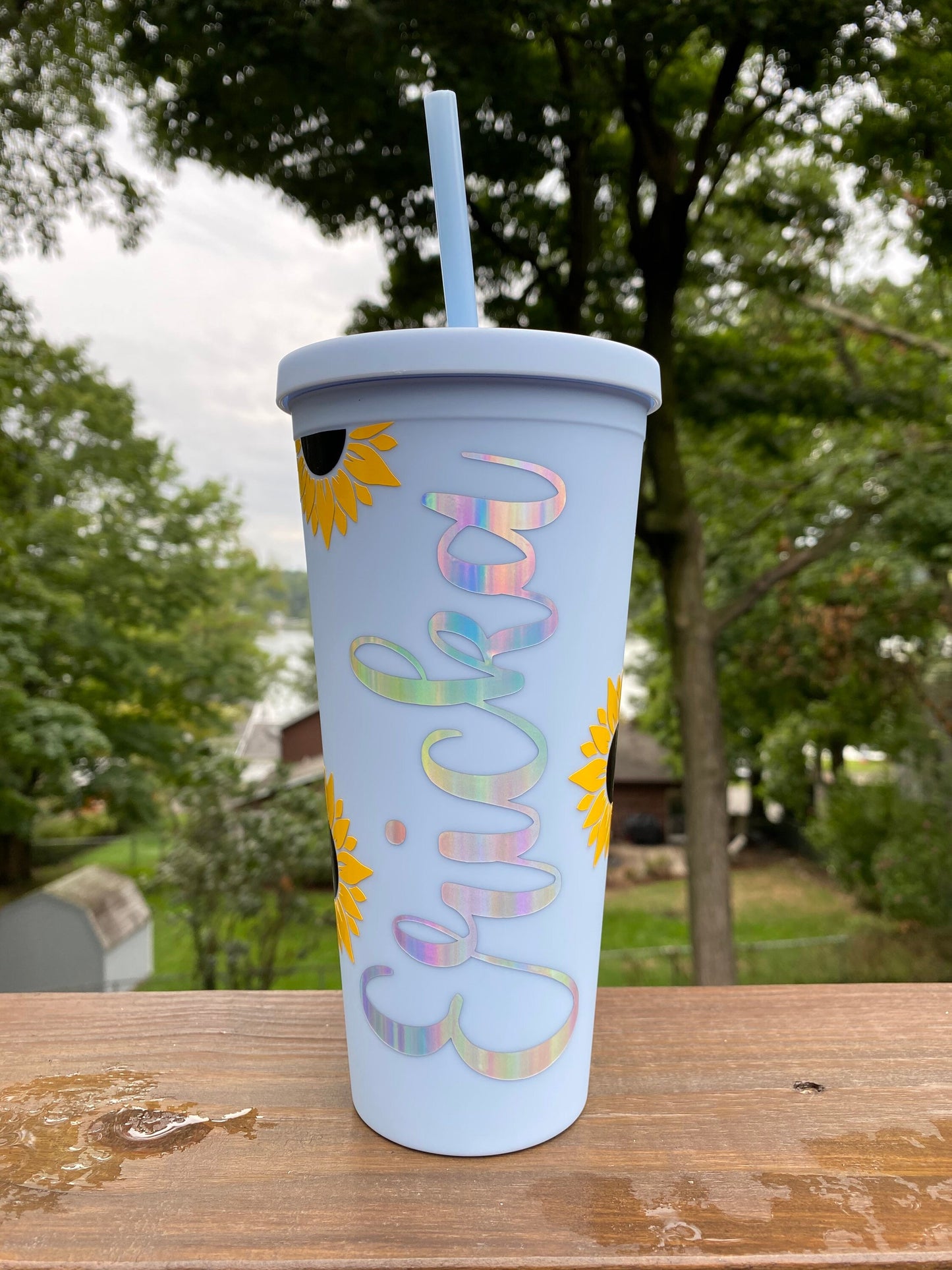 Sunflower Tumbler | Personalized Tumbler | Gift for Her | Birthday Gift | Matte Tumbler