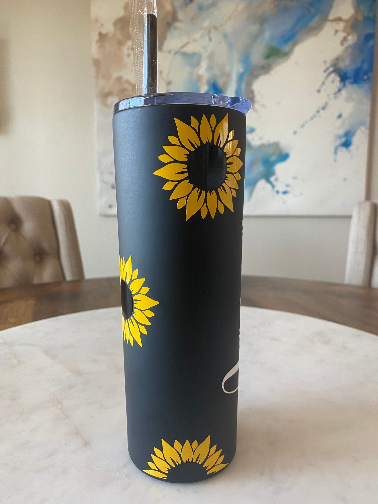 Mommy and Me Tumbler Set, Sunflower Tumbler, personalized sunflower cup, Gift for her, Floral Tumbler, Bride and Flower Girl Tumbler Set