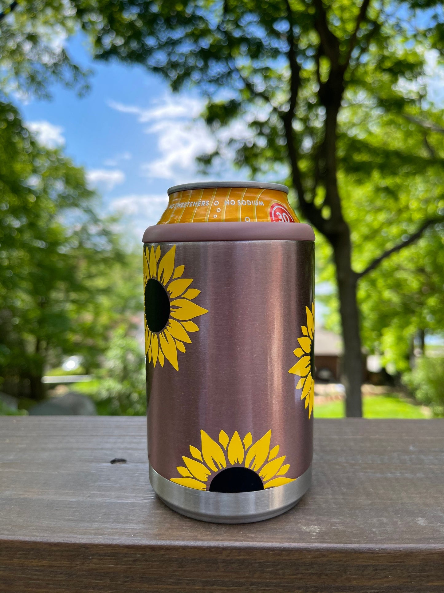 Sunflower Beer Can Cooler | Beer Cooler | Can Cooler