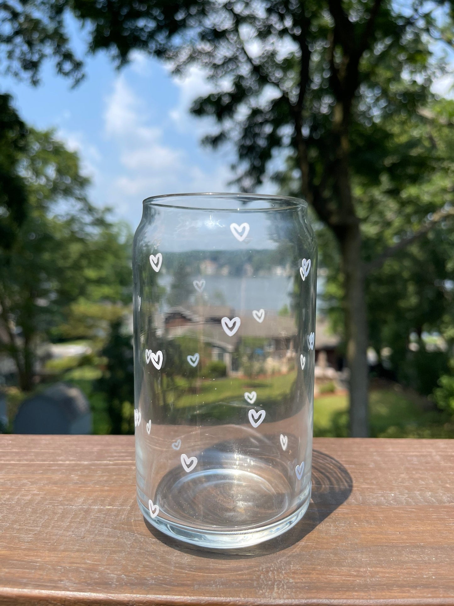 Mini Hearts Iced Coffee Cup, Beer Glass Can, Glass Coffee Cup, Soda Glass Can, Glass Can, Iced Coffee Glass, Aesthetic Glass Beer Can
