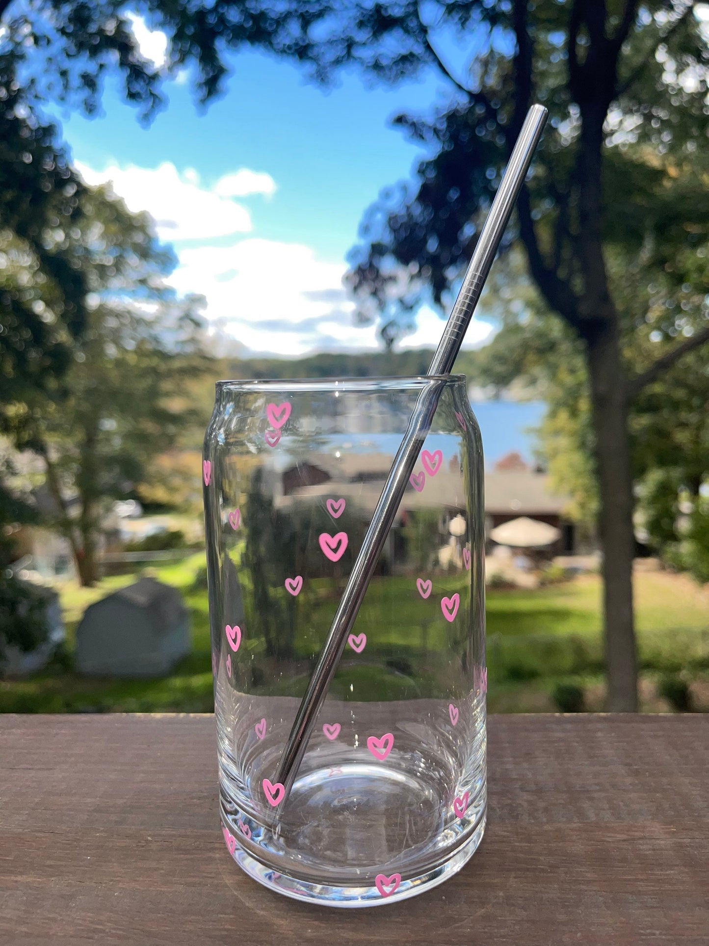 Mini Hearts Iced Coffee Cup, Beer Glass Can, Glass Coffee Cup, Soda Glass Can, Glass Can, Iced Coffee Glass, Aesthetic Glass Beer Can
