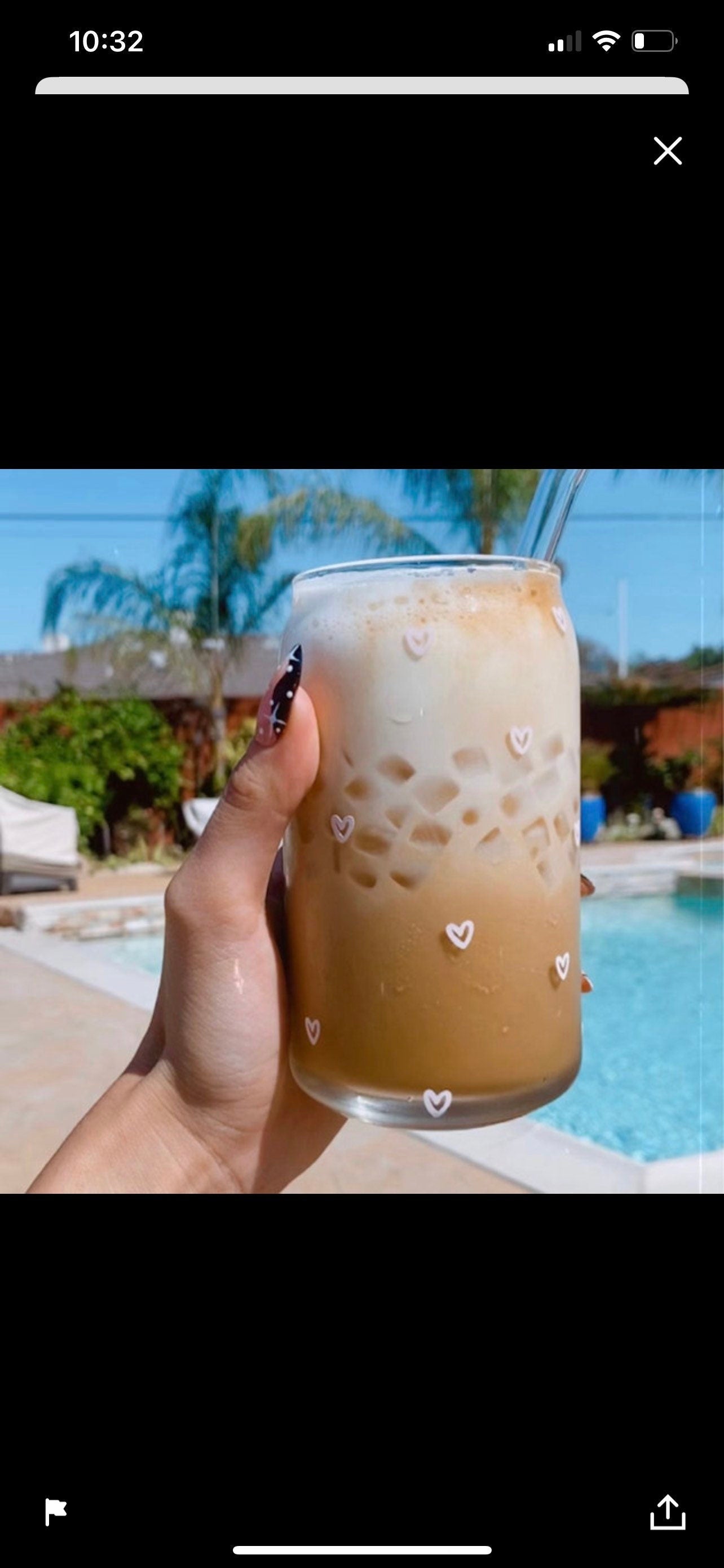 Mini Hearts Iced Coffee Cup, Beer Glass Can, Glass Coffee Cup, Soda Glass Can, Glass Can, Iced Coffee Glass, Aesthetic Glass Beer Can